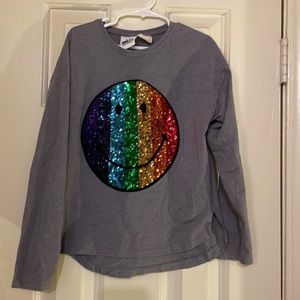 Zara X SMILEY rainbow girls top size 8